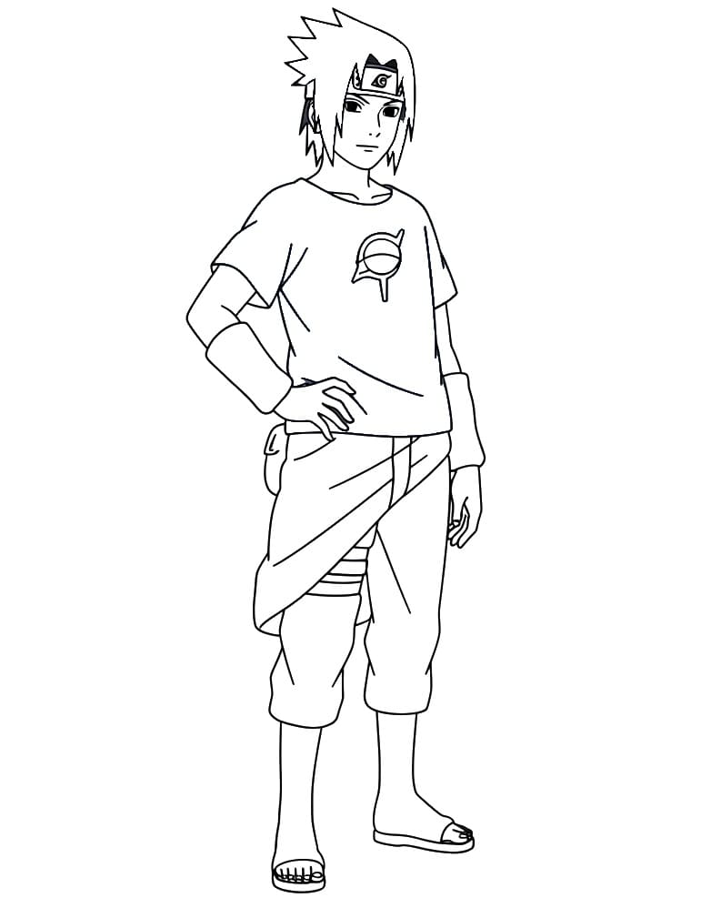 Sasuke Grazioso da colorare