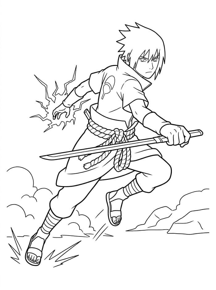 Sasuke Spettacolare da colorare