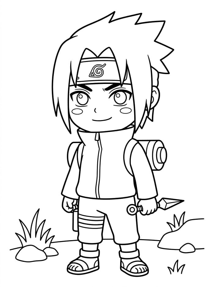 Sasuke Stampabile Gratis da colorare