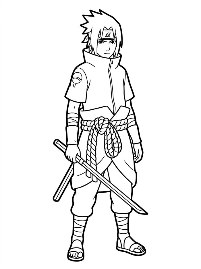 Sasuke Stampabile per Piccoli da colorare