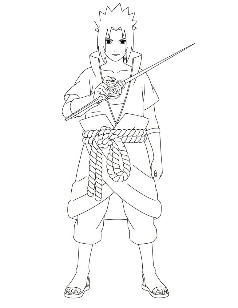 Sasuke da Naruto da colorare