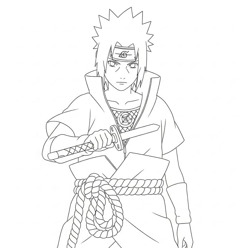 Sasuke dall'Anime Naruto da colorare