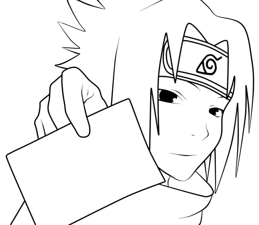 Sasuke per Bimbi di 1 Anno da colorare