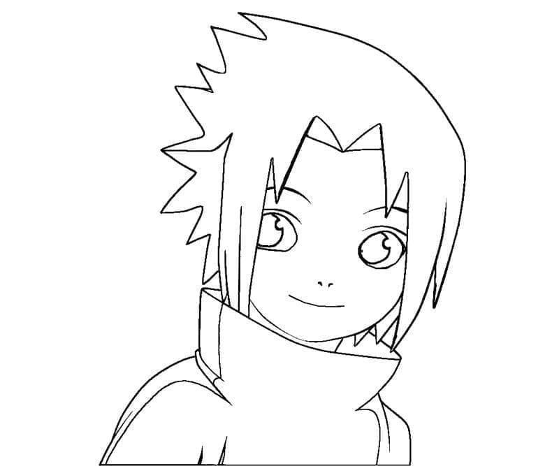 Sasuke per Bimbi di 4 Anni da colorare