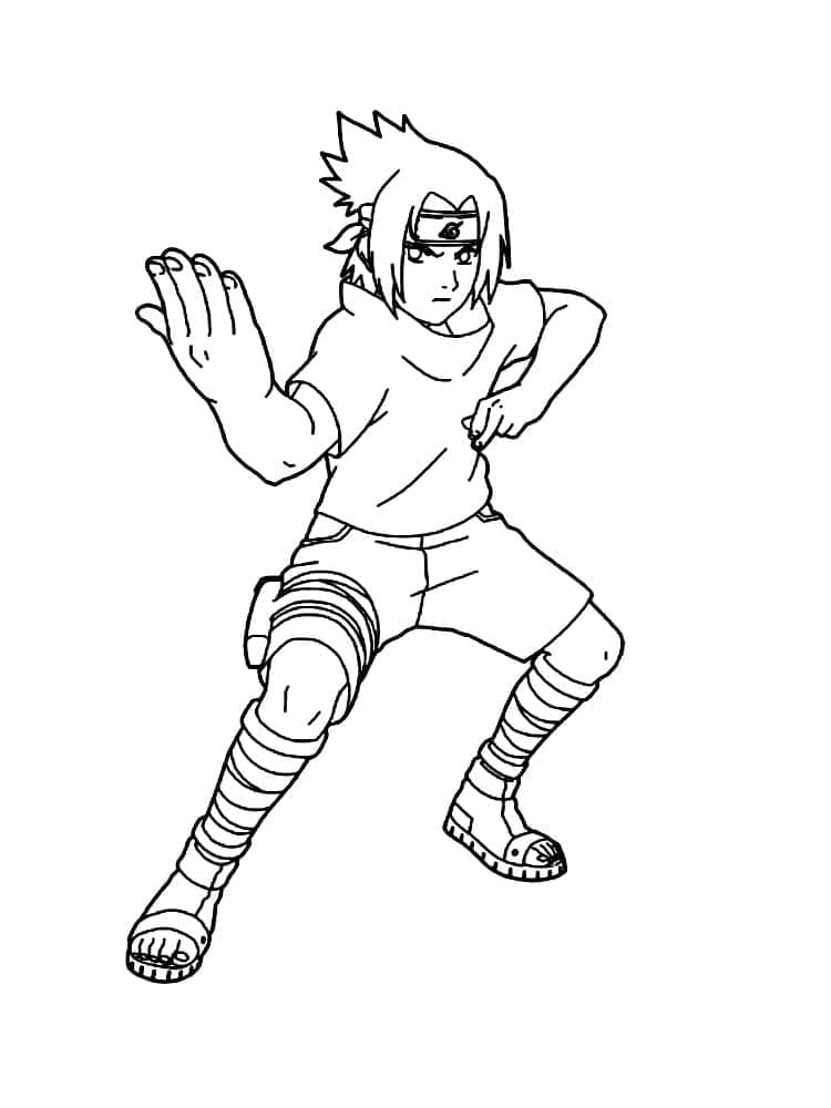 Sasuke per Bimbi di 6 Anni da colorare