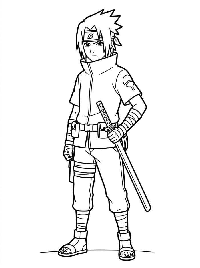 Sasuke per Bimbi da colorare