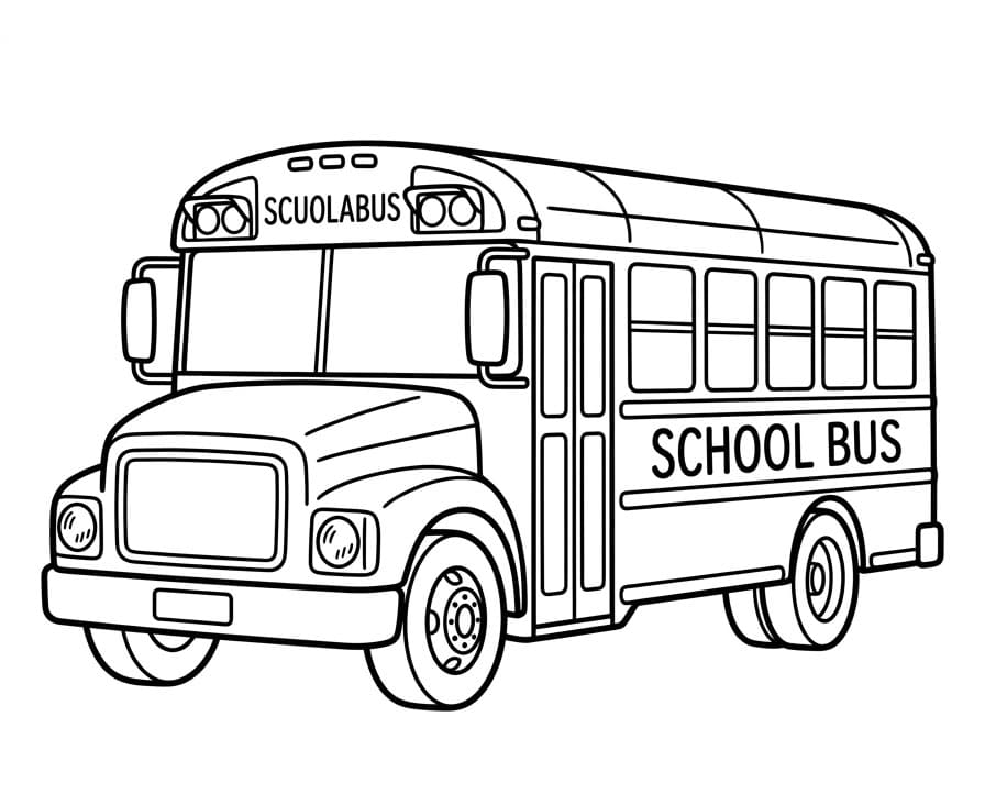 Scuolabus Animato da colorare