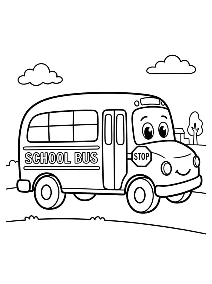 Scuolabus Cartone da colorare