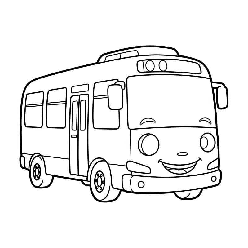 Scuolabus Gratis Stampabile da colorare