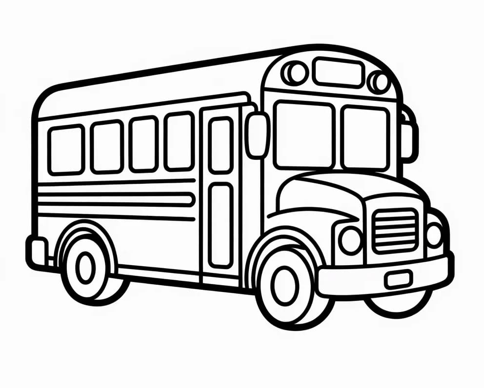 Scuolabus Gratis per Bambini da colorare