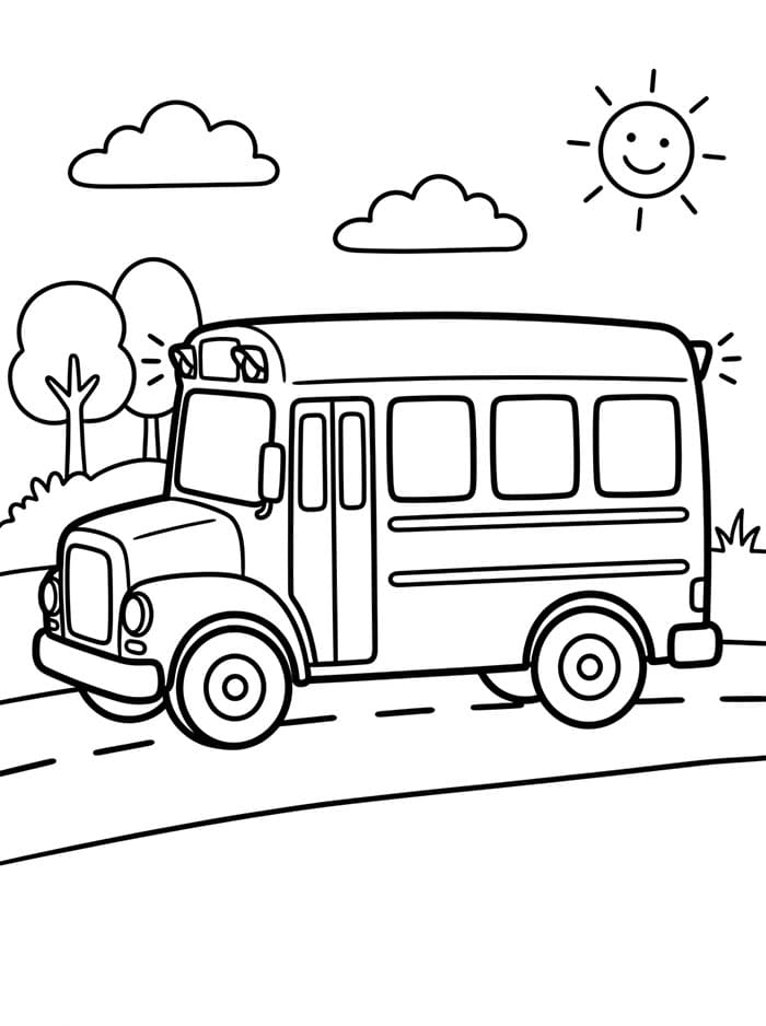 Scuolabus Gratuito da colorare