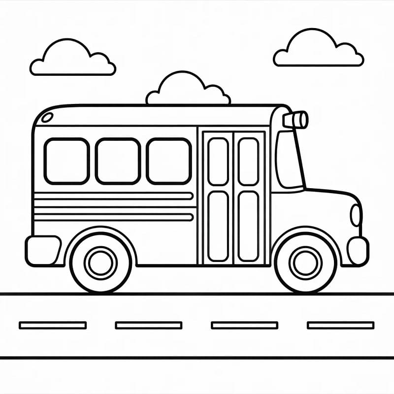 Scuolabus Immagine Gratis da colorare