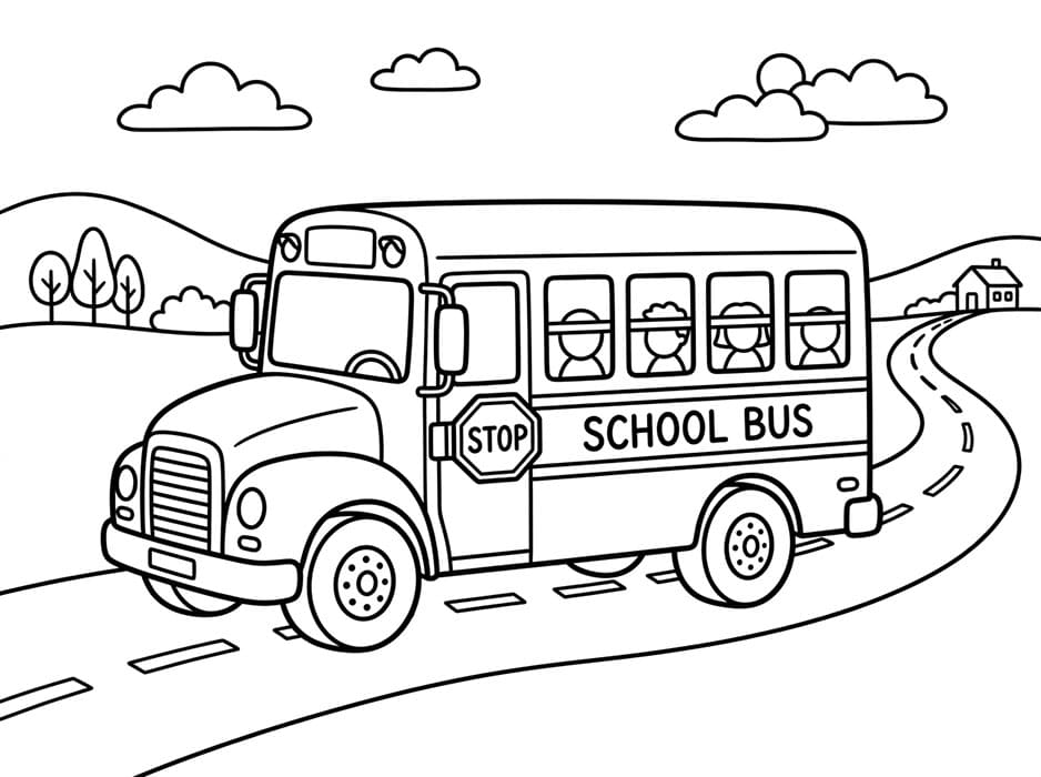 Scuolabus Omaggio da colorare