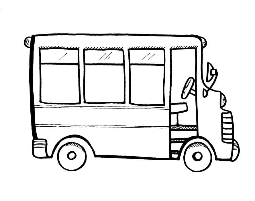 Scuolabus Stampabile per Bambini da colorare
