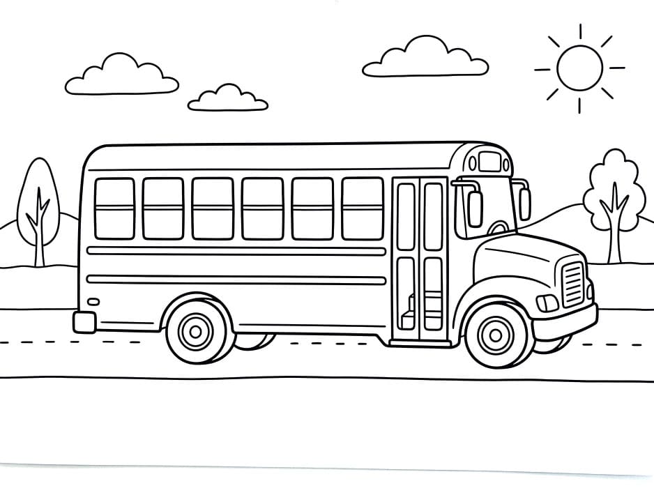 Scuolabus da Stampare da colorare