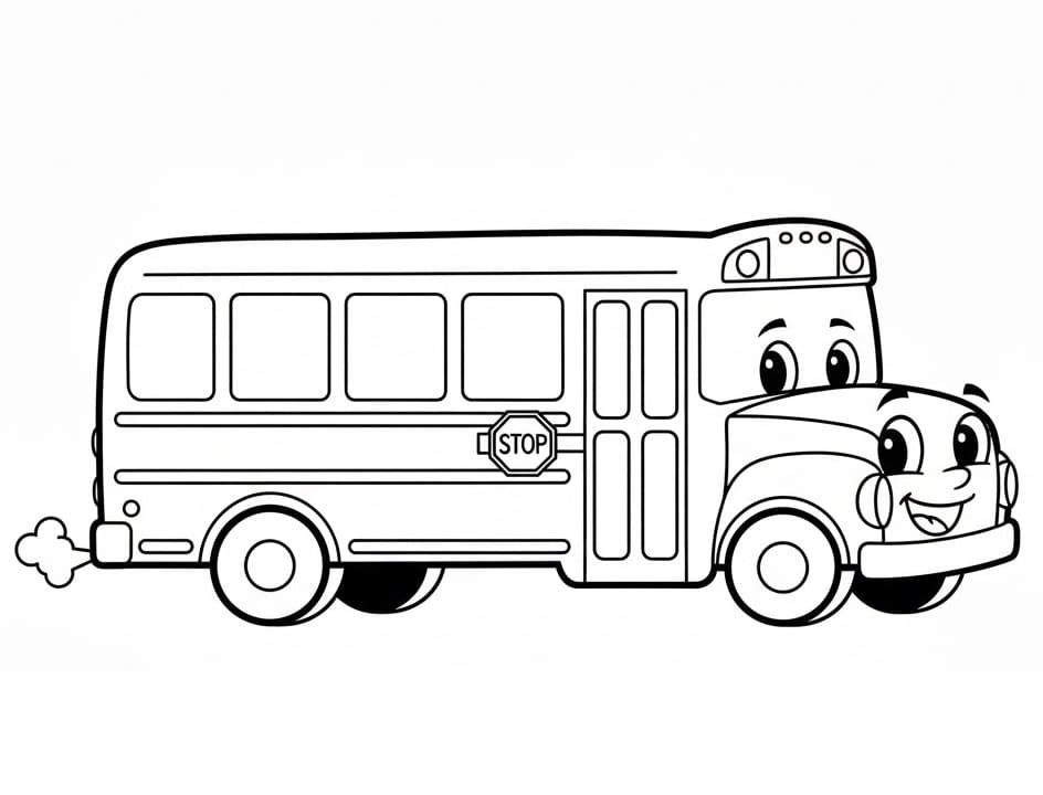 Scuolabus per Bimbi da colorare