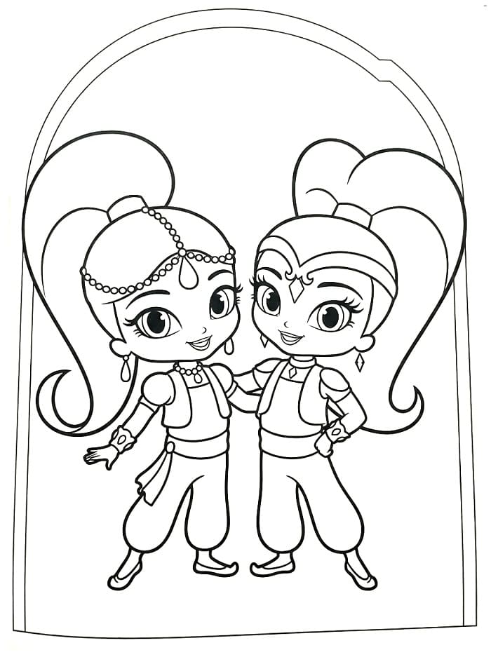 Shimmer e Shine Carina da colorare