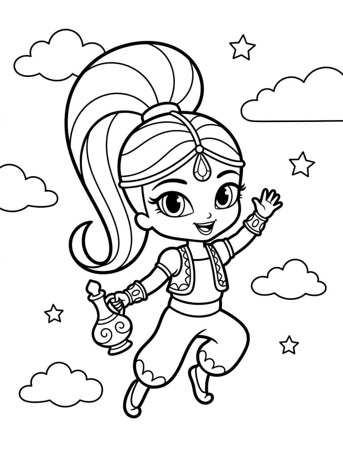 Shimmer e Shine Gratuita da colorare