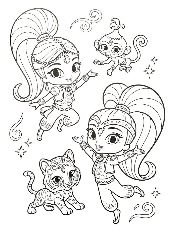 Shimmer e Shine Graziosa da colorare