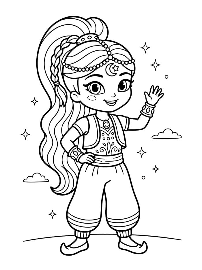 Shimmer e Shine Incantevole da colorare