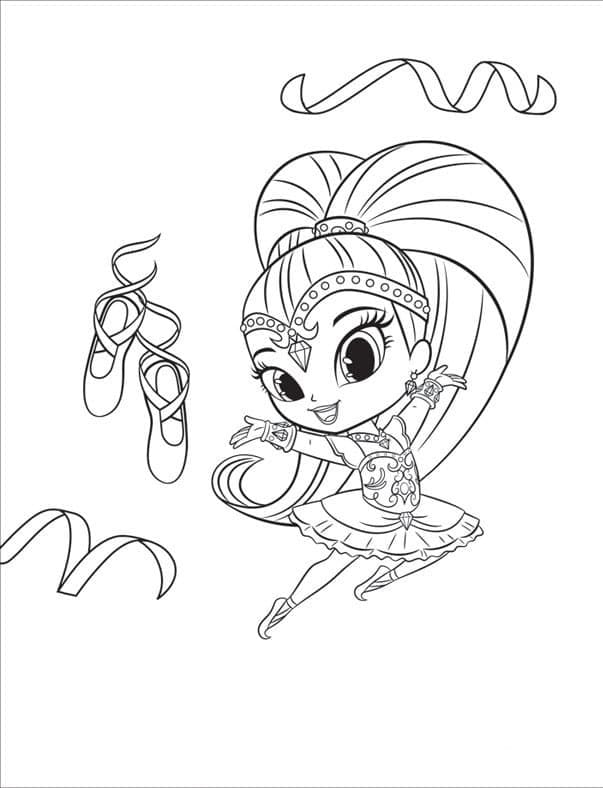 Shimmer e Shine Stampabile per Piccoli da colorare