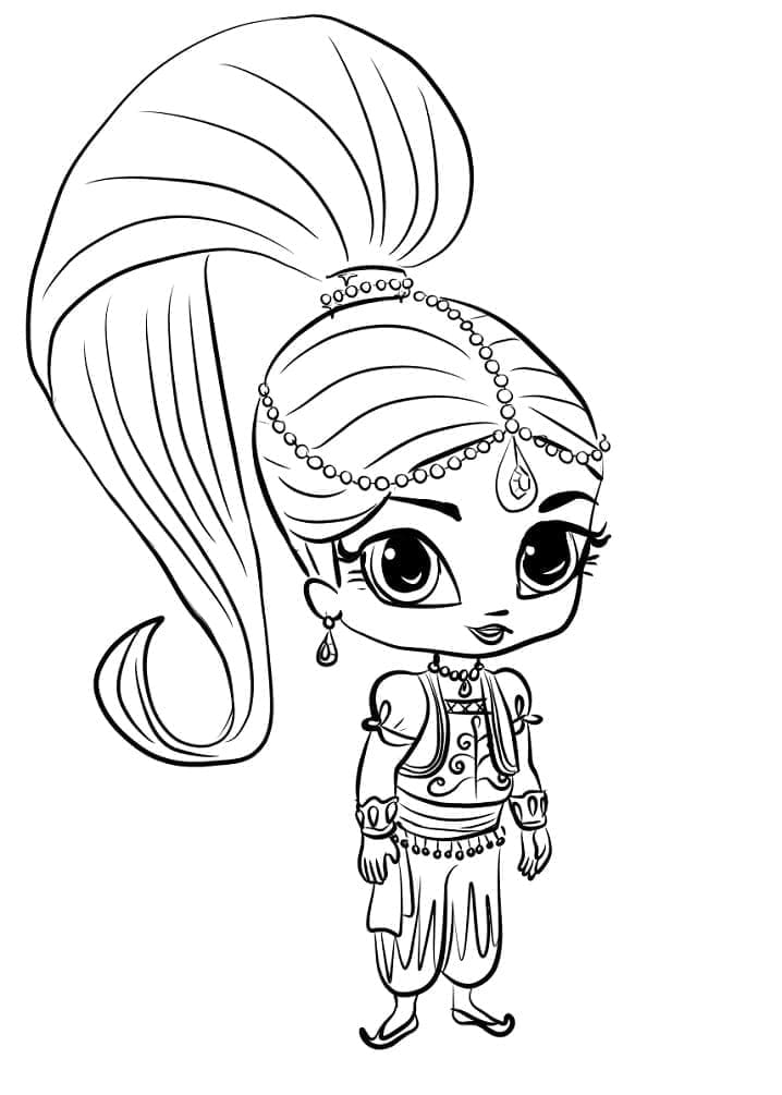 Shimmer e Shine per Bimbi di 3 Anni da colorare