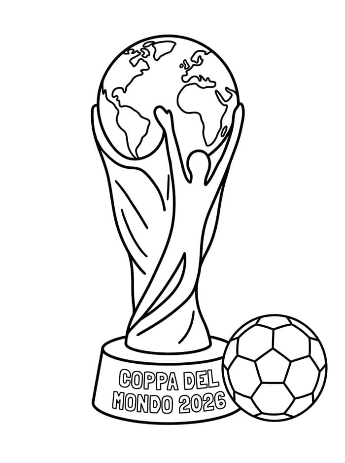 Stampa Coppa del Mondo 2026 da colorare