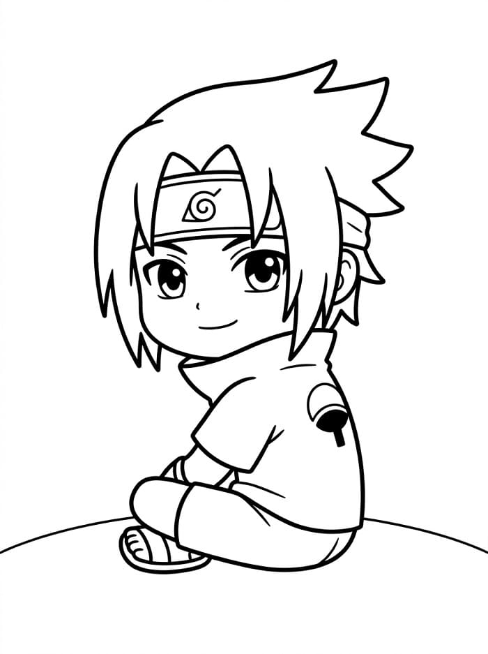 Stampa Sasuke da colorare