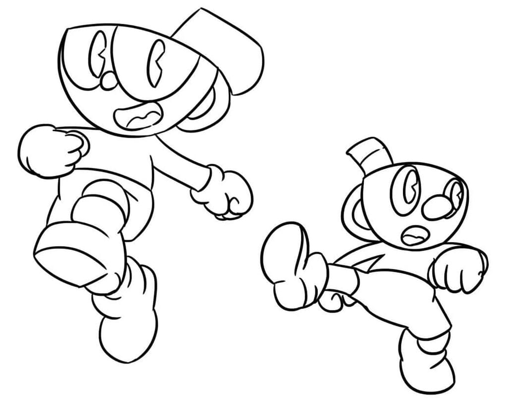 Stampabile Cuphead Omaggio da colorare