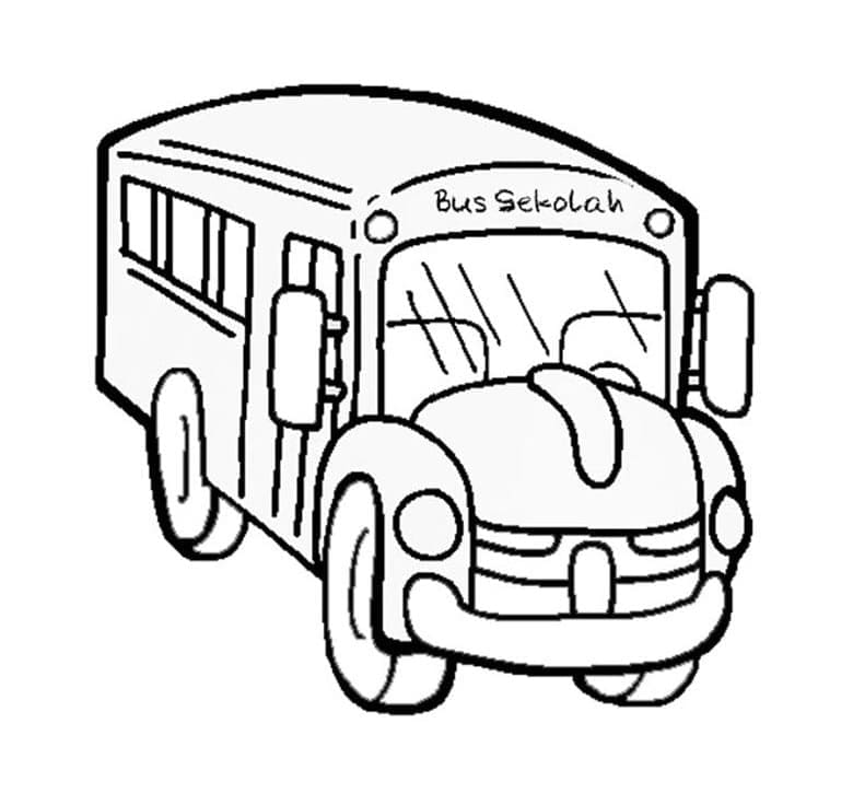 Stampabile Gratis Scuolabus da colorare