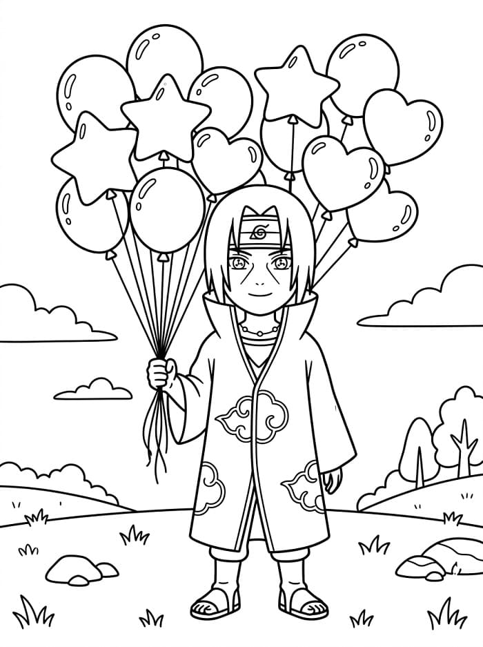 Stampabile Itachi Omaggio da colorare