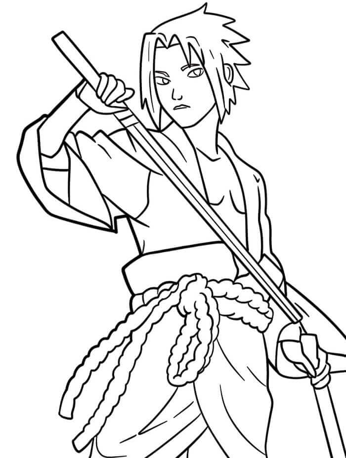 Stampabile Sasuke Omaggio da colorare