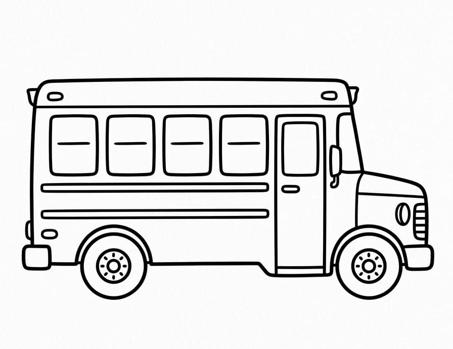 Un Scuolabus Carino da colorare