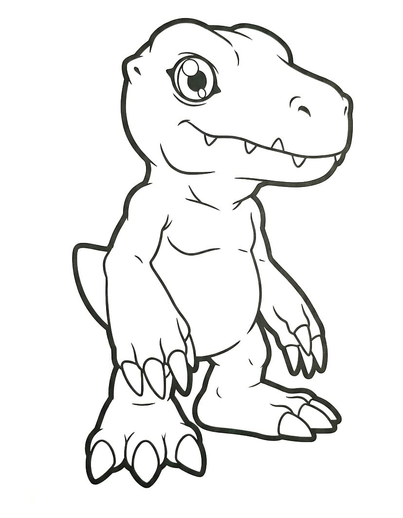 Agumon di Digimon da colorare