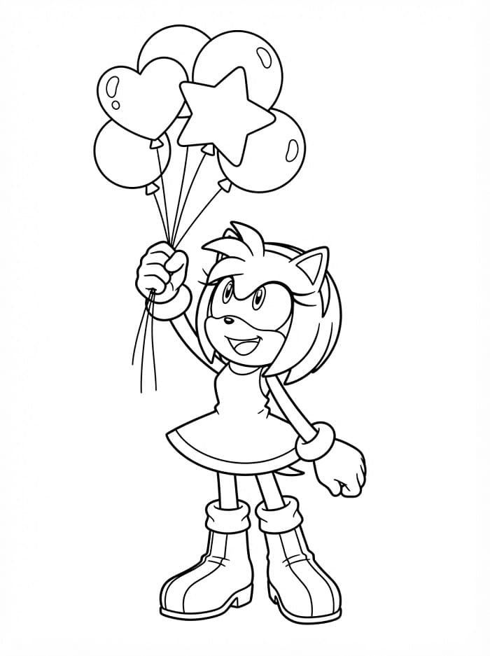 Amy Rose Facile da colorare