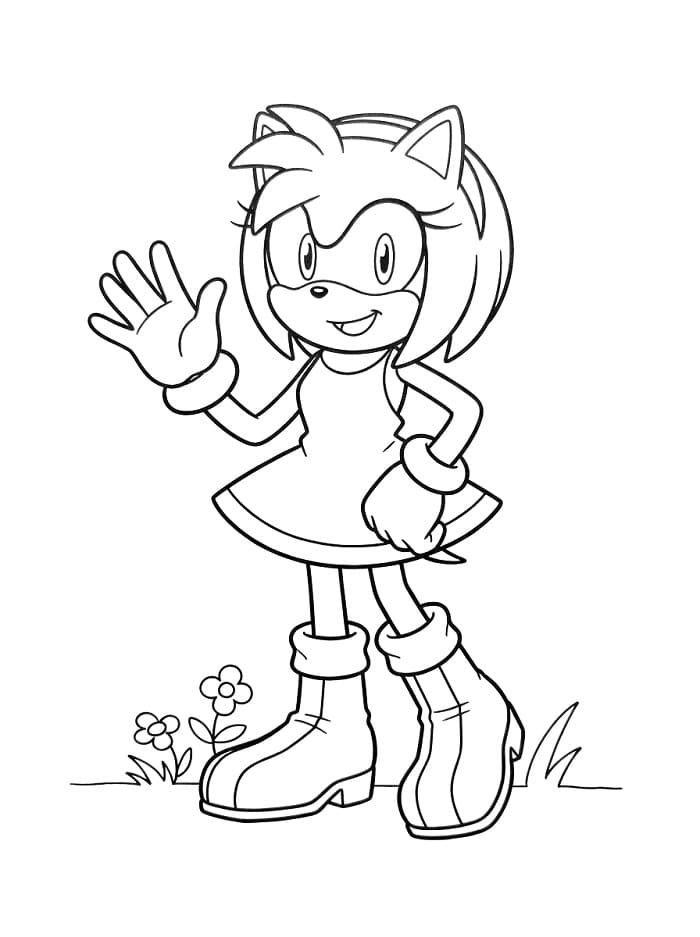 Amy Rose da colorare