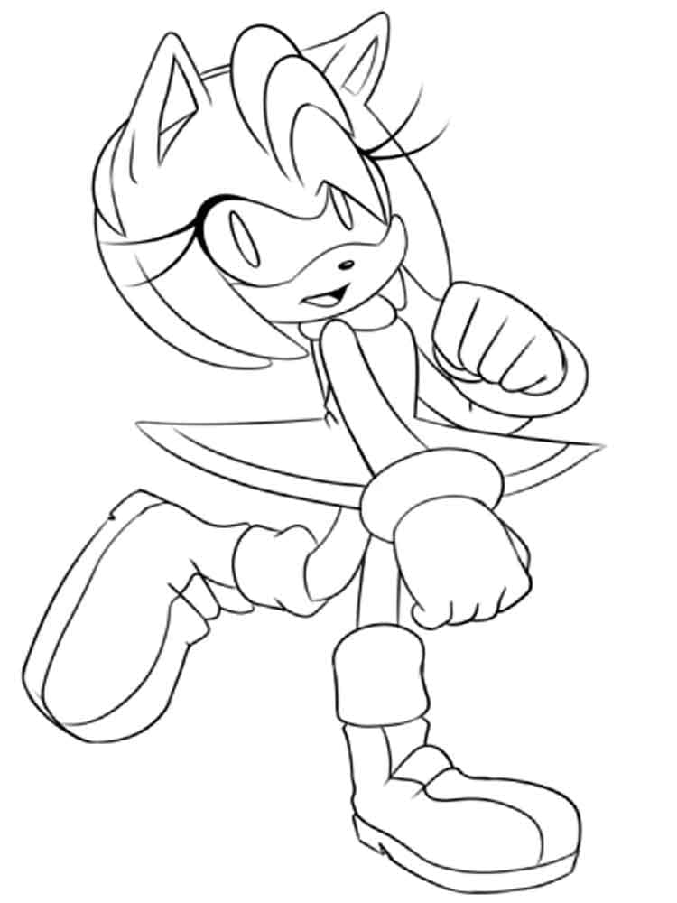 Amy Rose Gratis da colorare