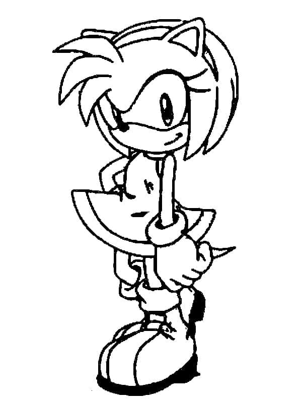 Amy Rose Gratuita da Stampare da colorare