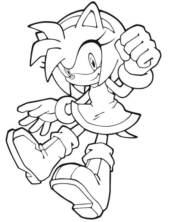 Amy Rose Gratuita per Bambini da colorare