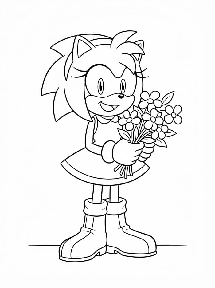 Amy Rose Sorprendente da colorare