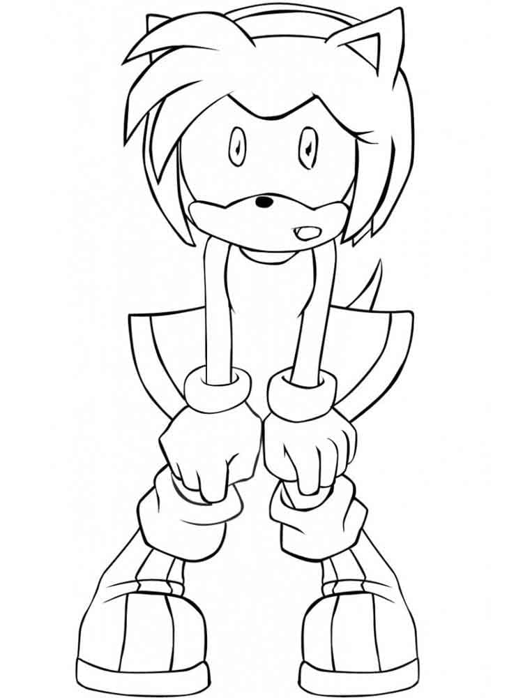 Amy Rose Stampabile Gratis da colorare