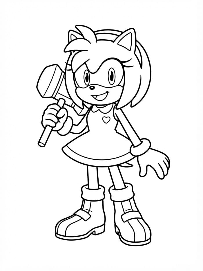 Amy Rose Stampabile Gratuita da colorare