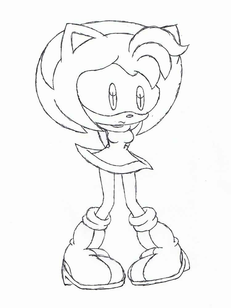Amy Rose Stampabile per Bambini da colorare