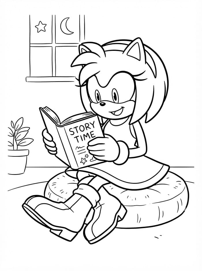 Amy Rose da Sonic da colorare