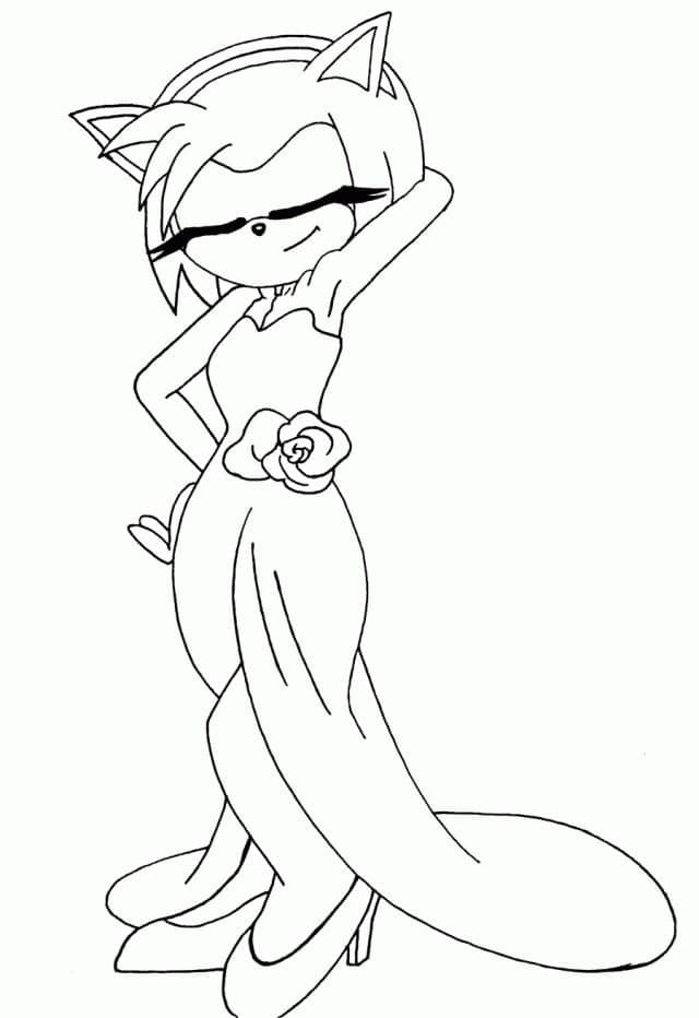 Amy Rose da Stampare da colorare