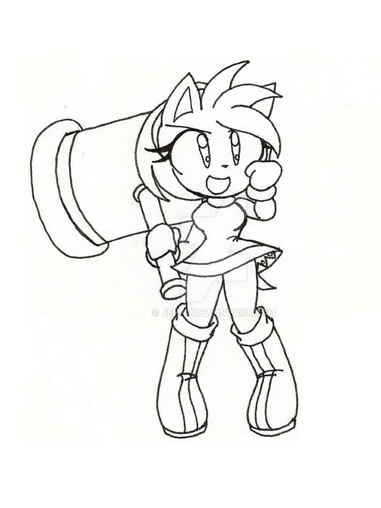 Amy Rose per la Stampa da colorare