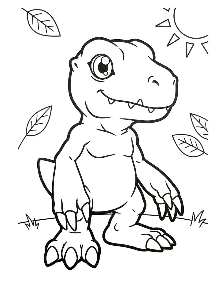 Digimon Agumon da colorare