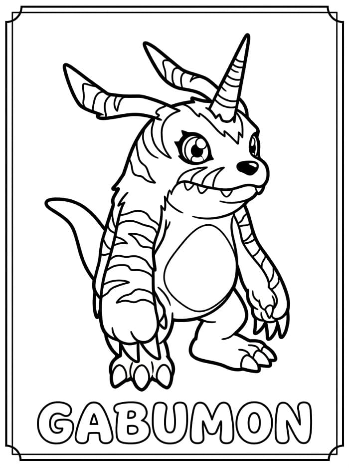 Digimon Gabumon da colorare