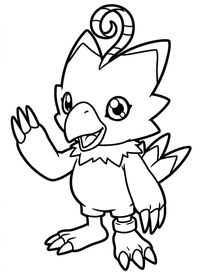 Digimon Piyomon da colorare