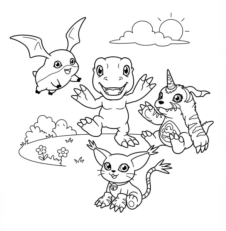 Digimon da colorare